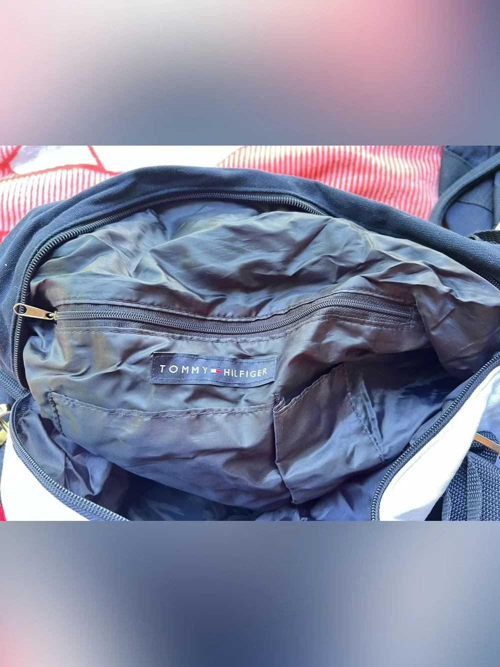 Large Tommy Hilfiger Duffel Bag With Shoulder Strap